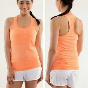LULULEMON RUN SWIFTLY TECH RACERBACK TANKTOP ORANG
